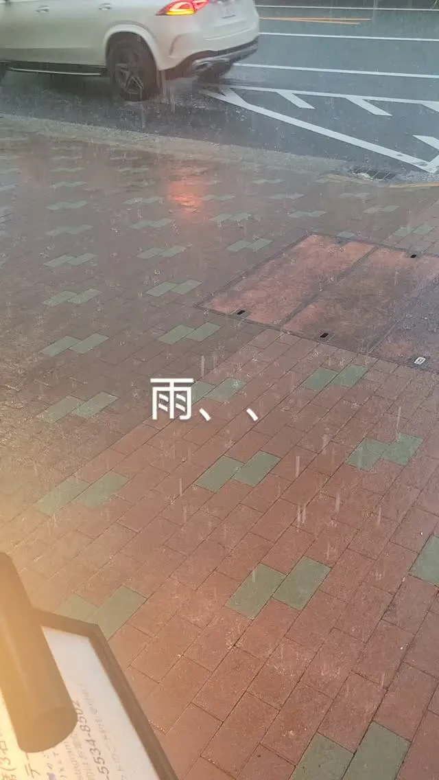 雨です。